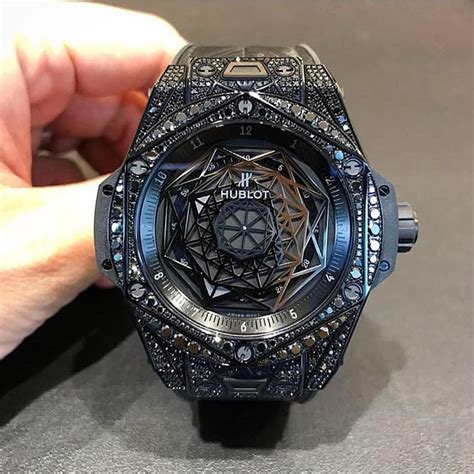 hublot broderie all black diamonds|Hublot swiss watch.